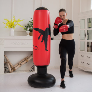 Thickened Fitness Adult Children's Vertical Inflatable Tumbler Boxing Column Inflatable Anger Boxing Sandbag Sandbag