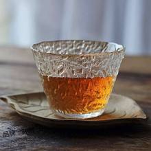 日式錘紋玻璃杯雲彩初雪梅酒杯清酒杯烈酒杯耐高溫茶杯熱水杯品茗