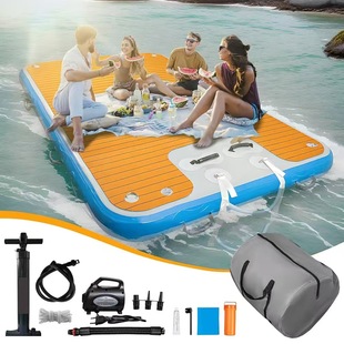 Cross-Border Hot Product Customized Inflatable Water Floating Platform Leisure Water Floating Bed Rafting Boat Inflatable Bed