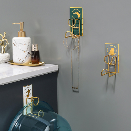 Hole-free bathroom washbasin rack wall-mounted basin storage rack bathroom strong adhesive hook kitchen wall storage rack