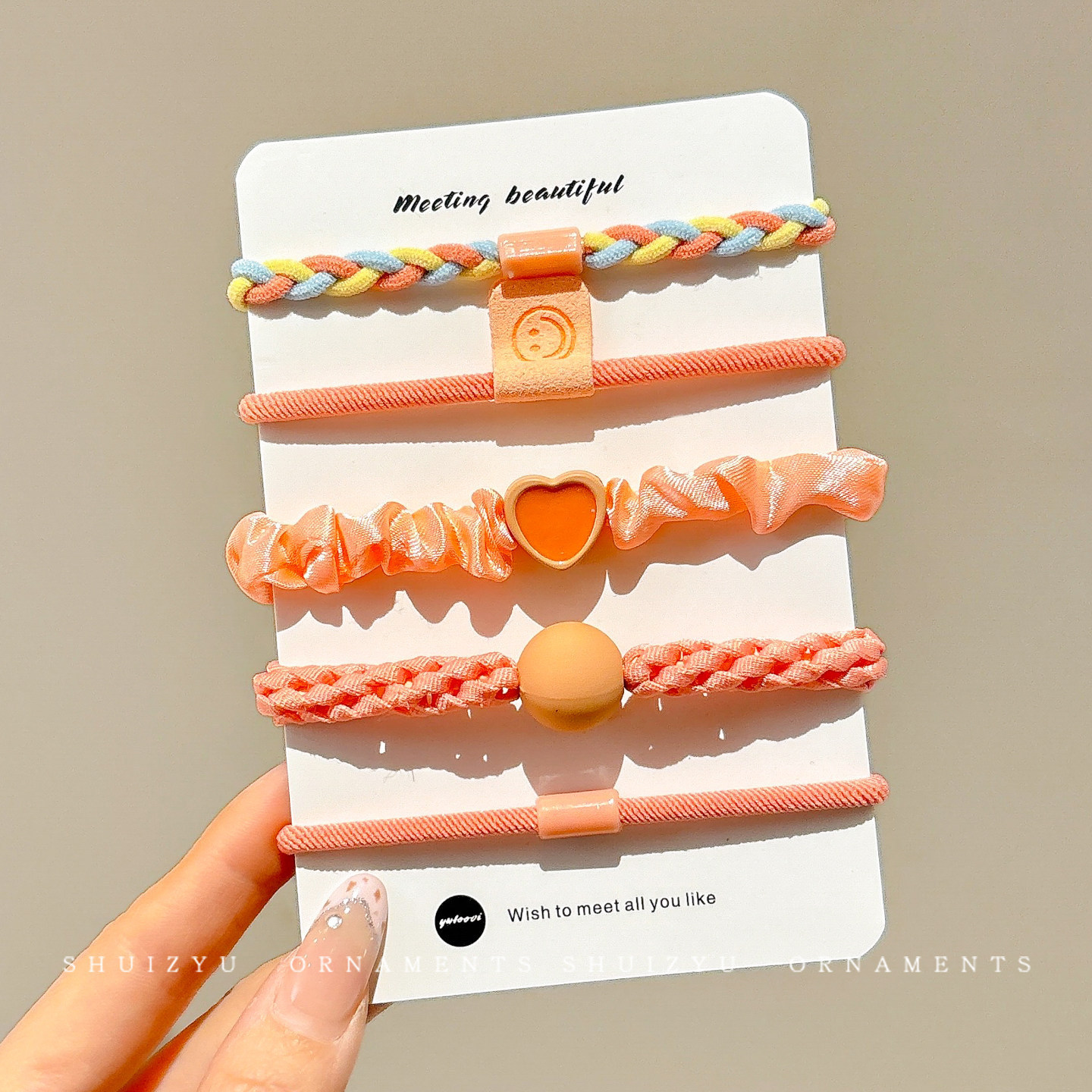 Caricatura encantadora anillo de pelo pulgar no daña el cabello de los niños correa de correa pequeña cuerda de cabello para niñas cuerda de cabello