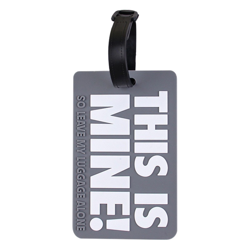 Luggage Tag PVC Environmental Protection Cartoon Letter Luggage Tag Creative PVC Boarding Identification Tag Travel Aircraft Checktag