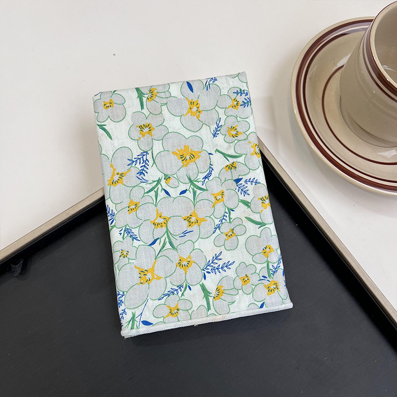 Verano y otoño japonés, flores de algodón, bufandas cuadradas, bufandas retrógradas para mujeres, bufandas de seda delgadas y frescas