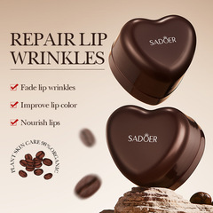 Full English Lip Mask 5.8g SADOER Coffee Moisturizing Applying Heart Shaped Lipstick Cross-border Foreign Trade Wholesale