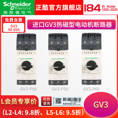 Schneider motor protect switch miniature Circuit breaker GV3-P40 P50 P65 electric current 37A-65 A