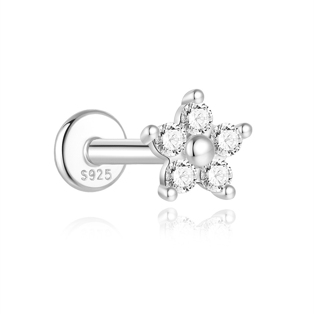 3g Weight Zircon Inlay Material Ear Studs Classification Ear Cartilage Rings & Studs Piercing Type 1 Piece Quantity Daily Occasion 925 Sterling Silver Material Geometric Pattern All Seasons Season Unisex Gender Elegant, Simple Style Style 1 Piece Ear Cartilage Rings & Studs Elegant Simple Style Geometric 925 Sterling Silver Zircon Ear Cartilage Rings & Studs 12