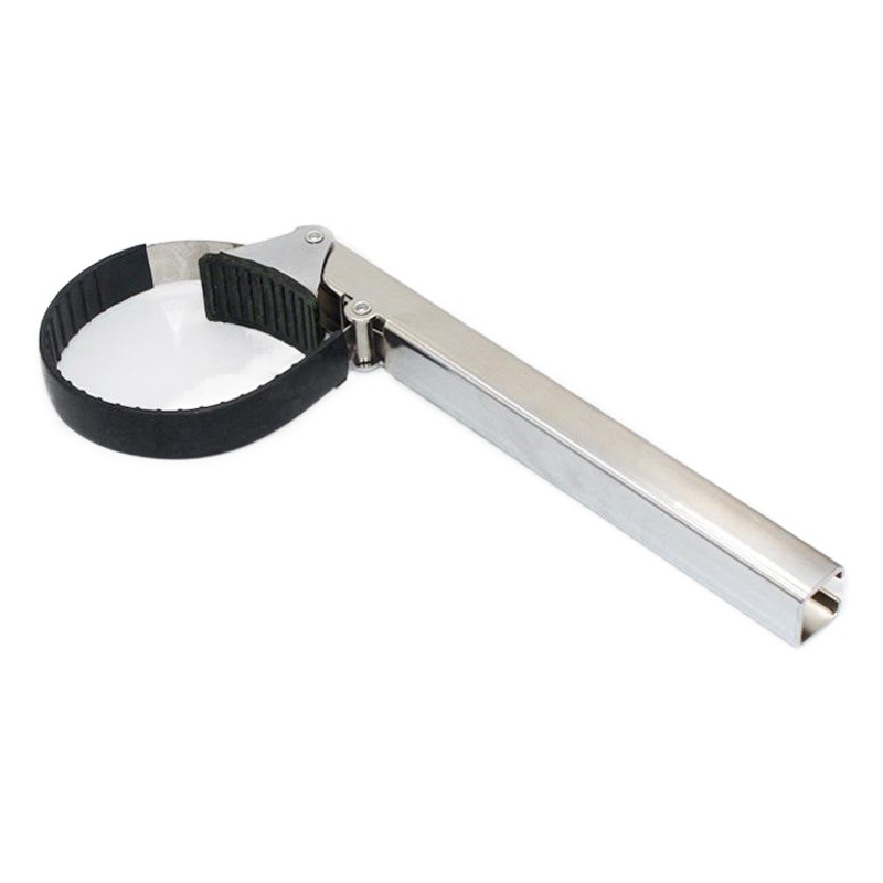 Llave de filtro de la máquina llave de rejilla de aceite ajustable llave de filtro correa de acero máquina llave de filtro herramienta de desmontaje de reparación de automóviles