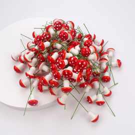 仿真蘑菇 迷你小蘑菇 泡沫蘑菇 彩色 仿真蘑菇 diy微景观多肉盆栽