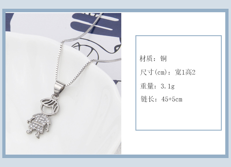 European and American Ins Simple Boys and Girls Necklace AliExpress Spot Copper-Plated Gold White Go