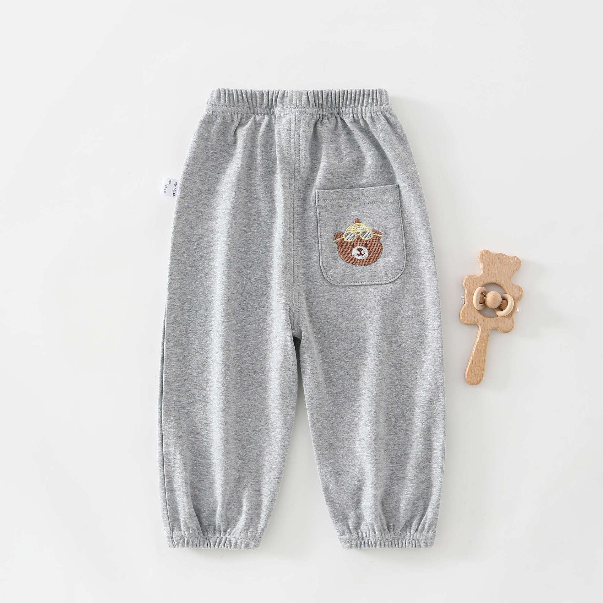 Children's Pants 2026 Spring and Autumn Pure Cotton Thin Style Baby Solid Color Casual Sweatpants for Boys and Girls Outdoor Wear Long Pants