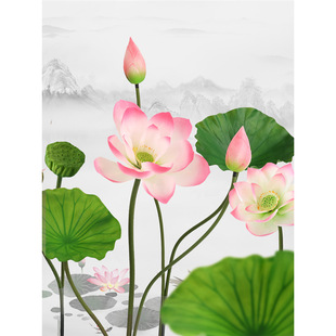 With pole PU real lotus fake lotus real lotus leaf flower arrangement pool stage landscaping decoration landscape shooting props