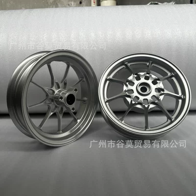 Yamaha100 10-Inch 2.5J Front and Rear Wheel Hubs for Fuxi Qiaoge Ghost Fire 100Cc Lingying 100 Steel Rim Motorcycle (Motorcycle wheel hub) - silver-front-wheel