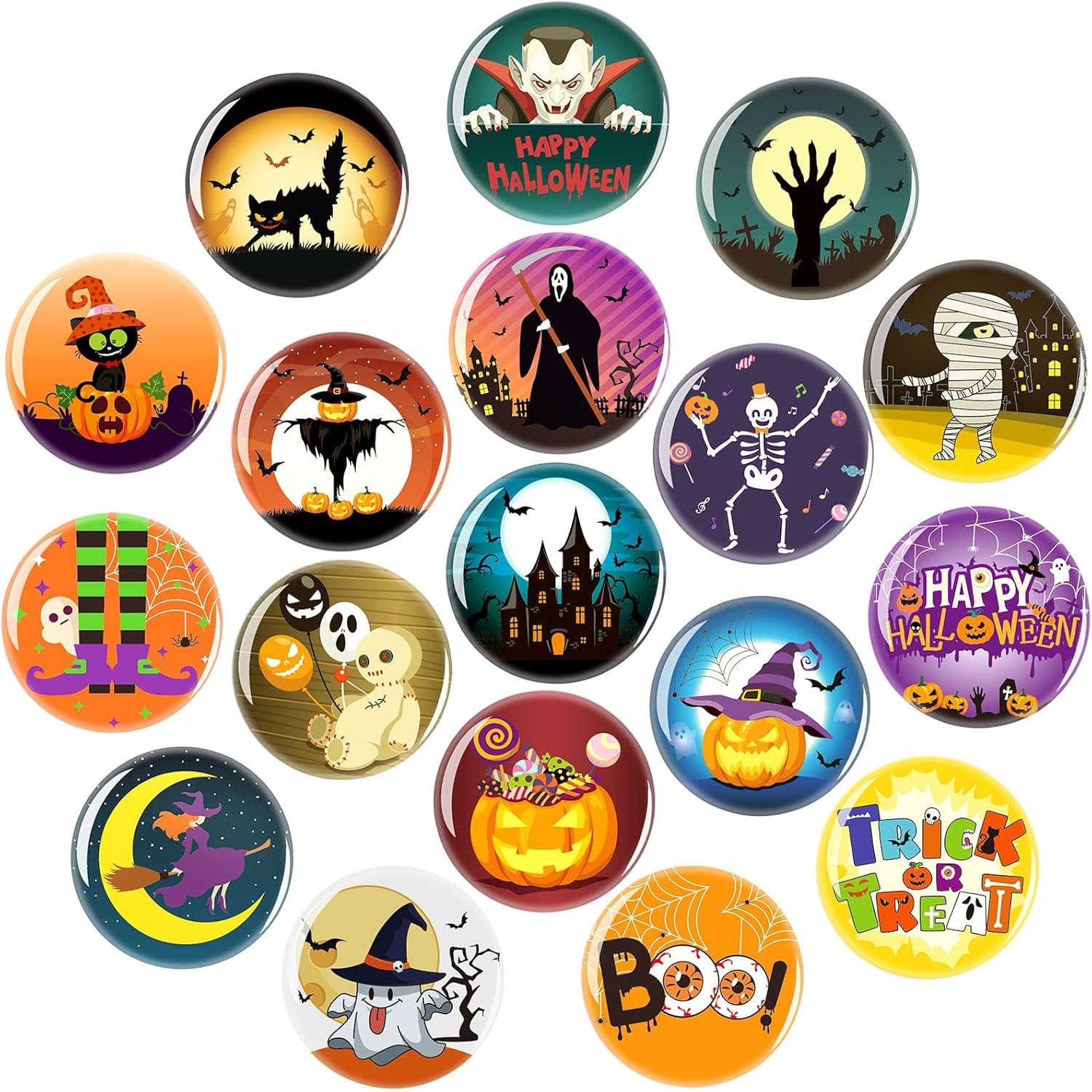 定 制万圣节主题吧唧diy马口铁胸章自制胸针空白材料徽章胸牌批发