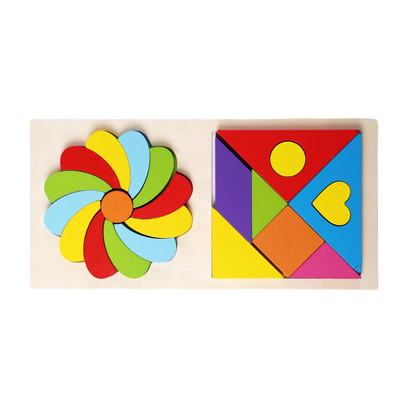 Madera Tetris juguetes de puzzle para niños bloques de construcción para niños y niñas de 3 - 6 años de edad puzzle puzzle