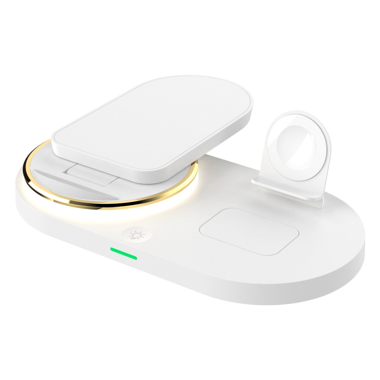 Original popular Amazon multifuncional cinco en uno plegable cargador inalámbrico magnético táctil luz nocturna cargador inalámbrico