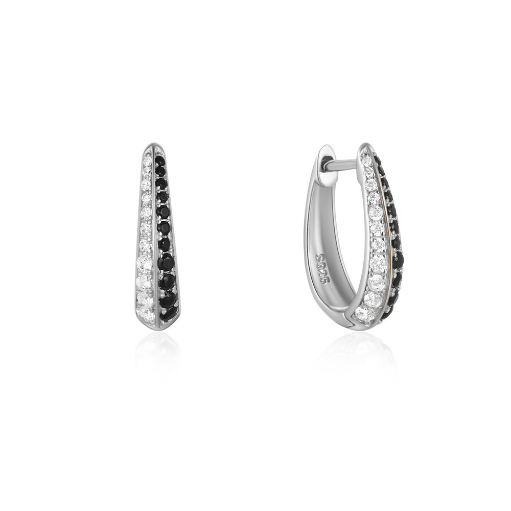 1 Pair Simple Style Geometric Plating Sterling Silver Hoop Earrings display picture 60