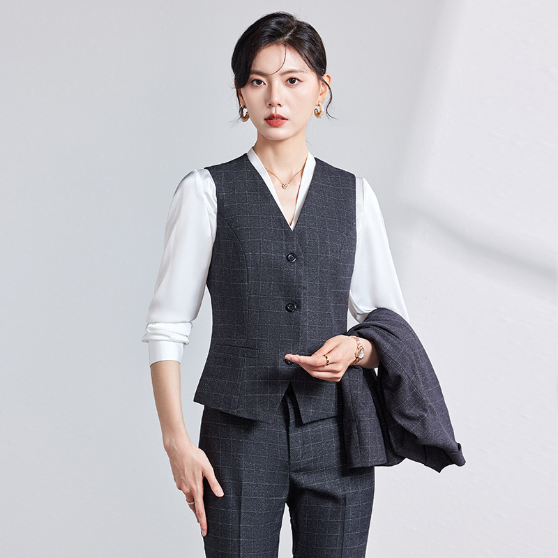 Professional Vest suit Female Senior Sense Formal Occasion Formal Suit Management Work Clothes Bank Work Suit Vest