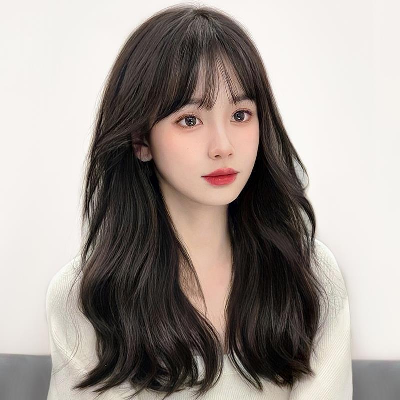 Wig for Women with Long Hair Full Headband Natural Medium and Long Curly Hair 2022 Fashion New Wig Set with Big Waves and Fluffy