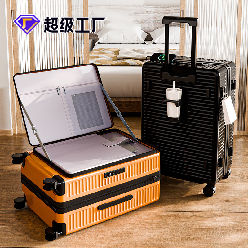Customized Logo Pattern Expandable Suitcase with Side Opening and Flip-Up Lid, Trolley Case, Travel Password Lock Box, Cross-Border Three-Piece Set Customized Logo Pattern Expandable Suitcase with Side Opening and Flip-Up Lid, Trolley Case, Travel Password Lock Box, Cross-Border Three-Piece Set