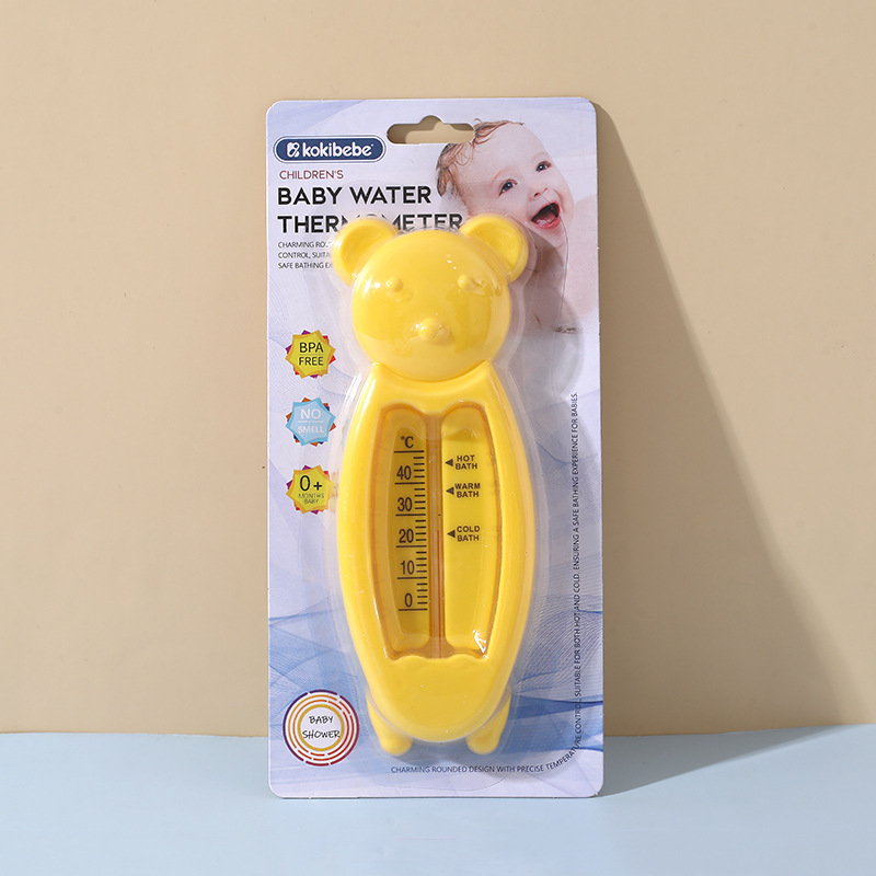 Támetro de agua para bebés con tarjeta de succión en inglés, temperatura del agua del baño del bebé, baño para recién nacidos, termómetro de dibujos animados