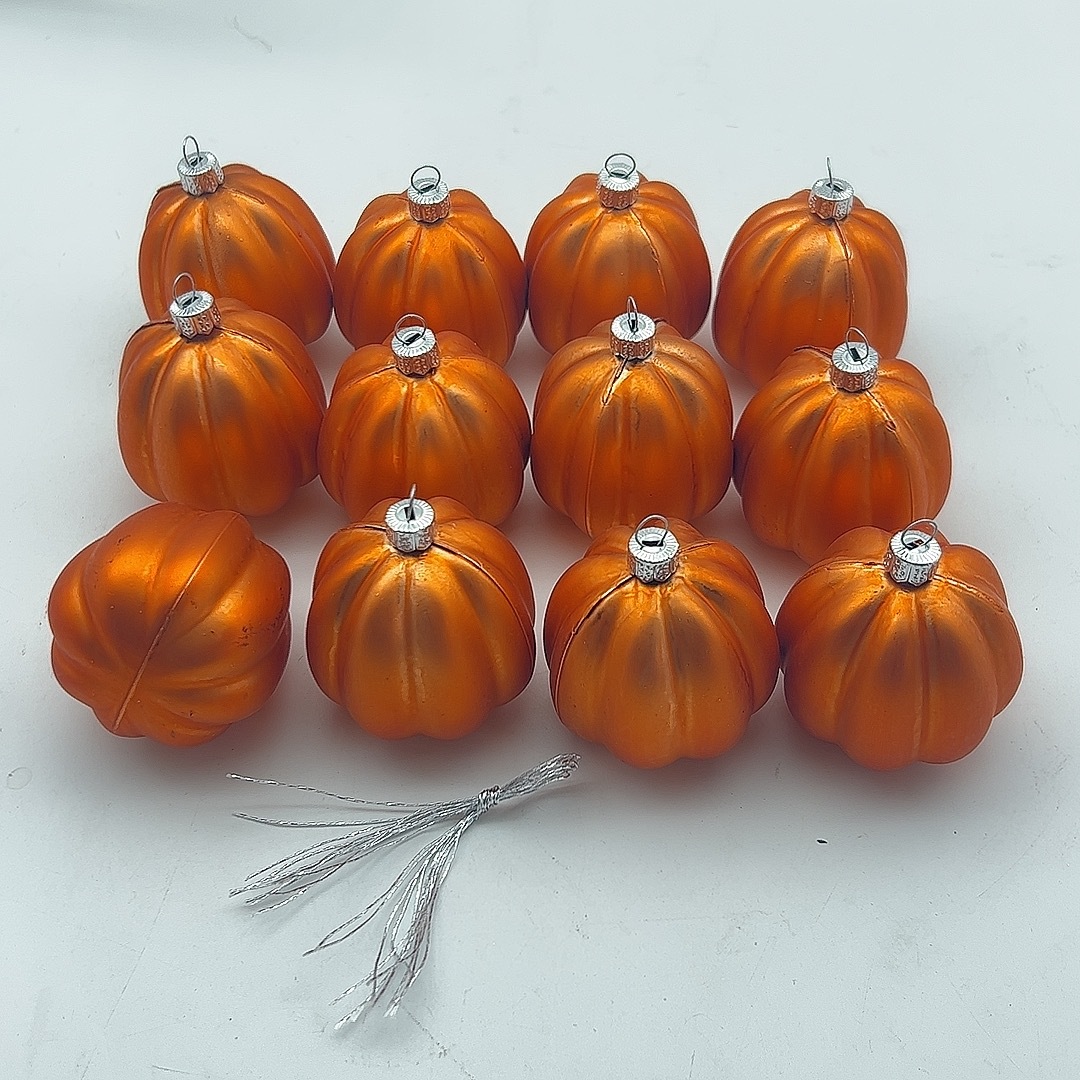 Transfronterizo millones Navidad otoño otoño plástico mate calabaza colgante granja rural calabaza colgante de árbol