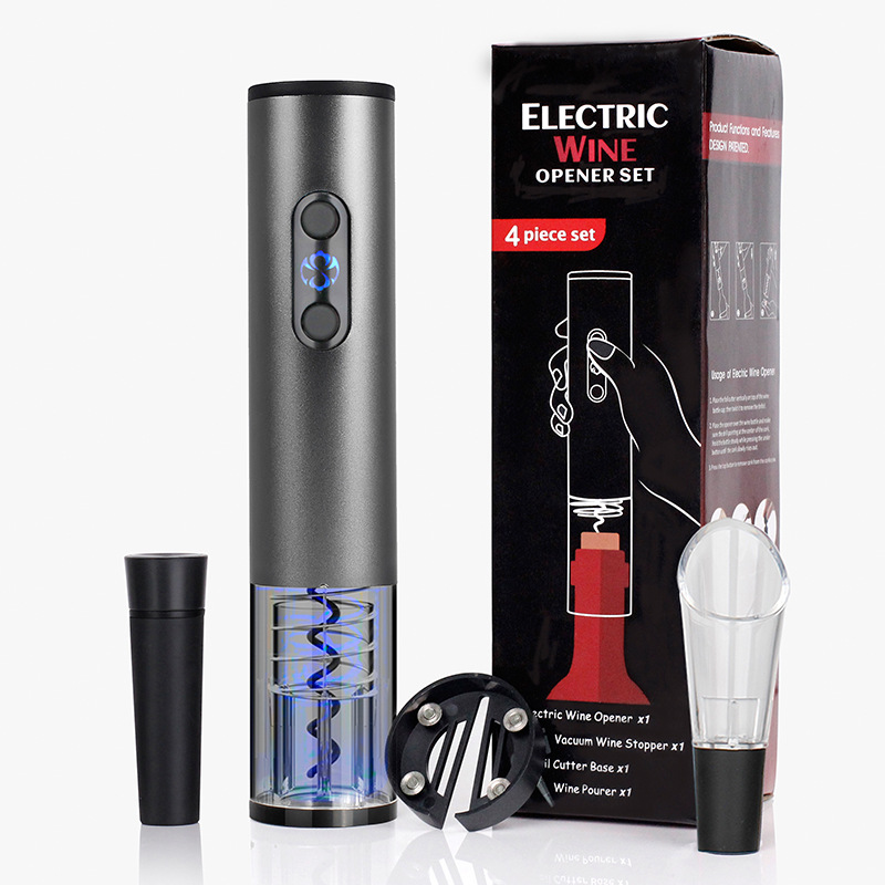 Abrebotellas eléctrico de la batería seca del metal WG27 conjunto de cuatro piezas