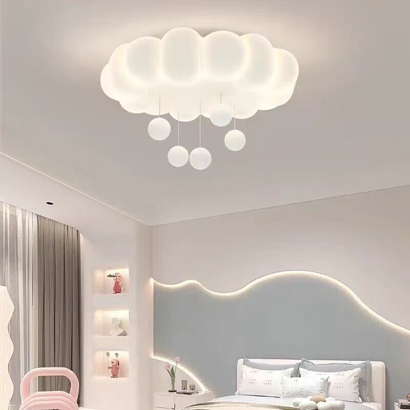 Cream Style Bedroom Lamp Cloud Star Hanging Ball Living Room Led Ceiling Lamp Popular Kidsren's Room Lamp Zhongshan Lamps