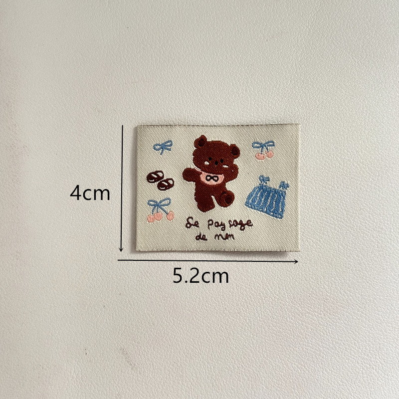 卡通可爱韩系手工布标diy手作织唛刺绣布艺标签服装围巾帽子布贴|undefined