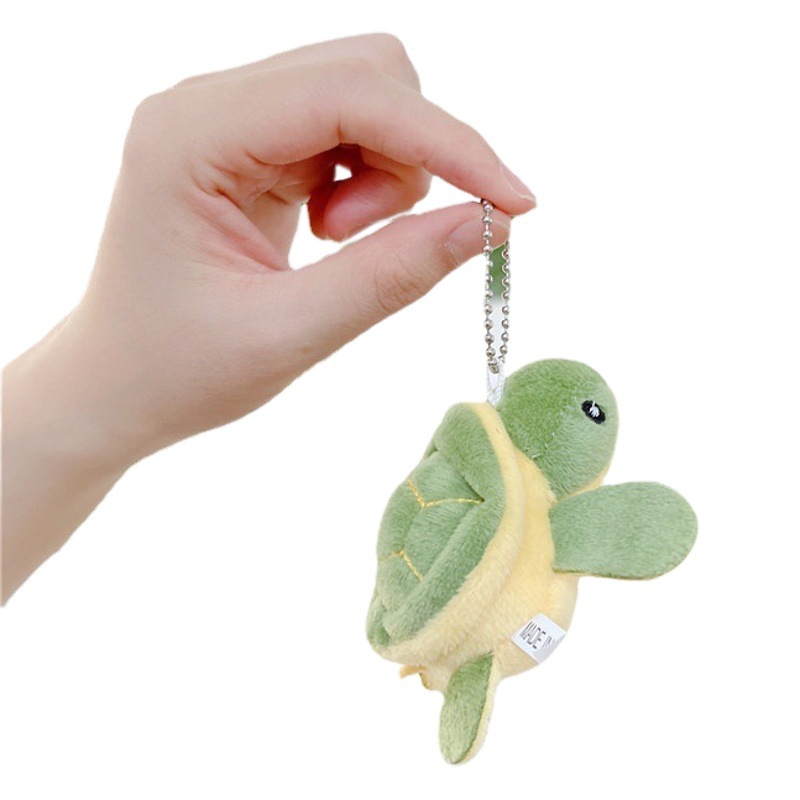 Linda tortuga pequeña peluche de juguete tortuga colgante juego pequeño regalo muñeca para niños llavero accesorios muñeca pequeña