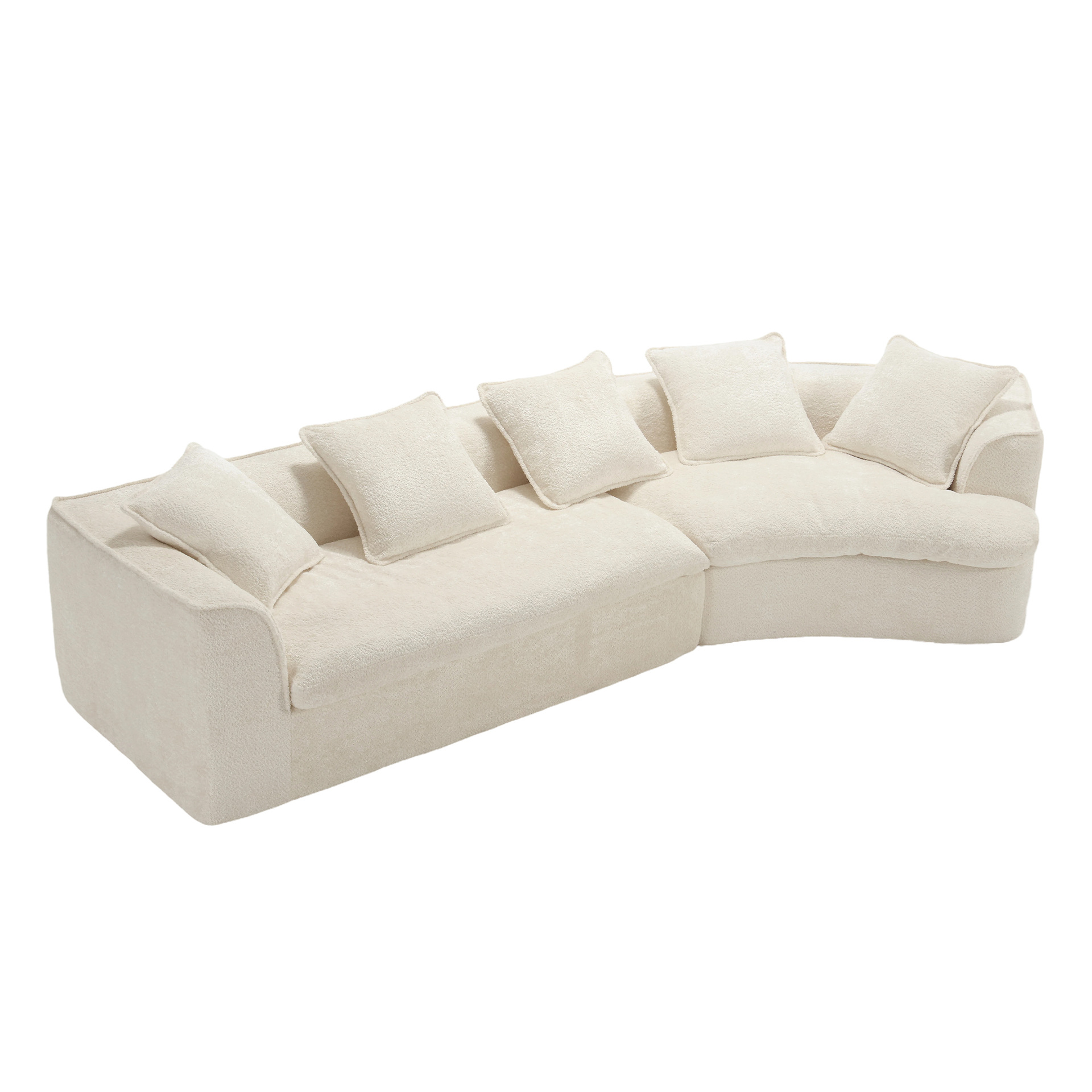 Sofá de compresión al vacío simple sofá tela desmontable velcro diseñador crema perezosa gran sentarse esquina profunda