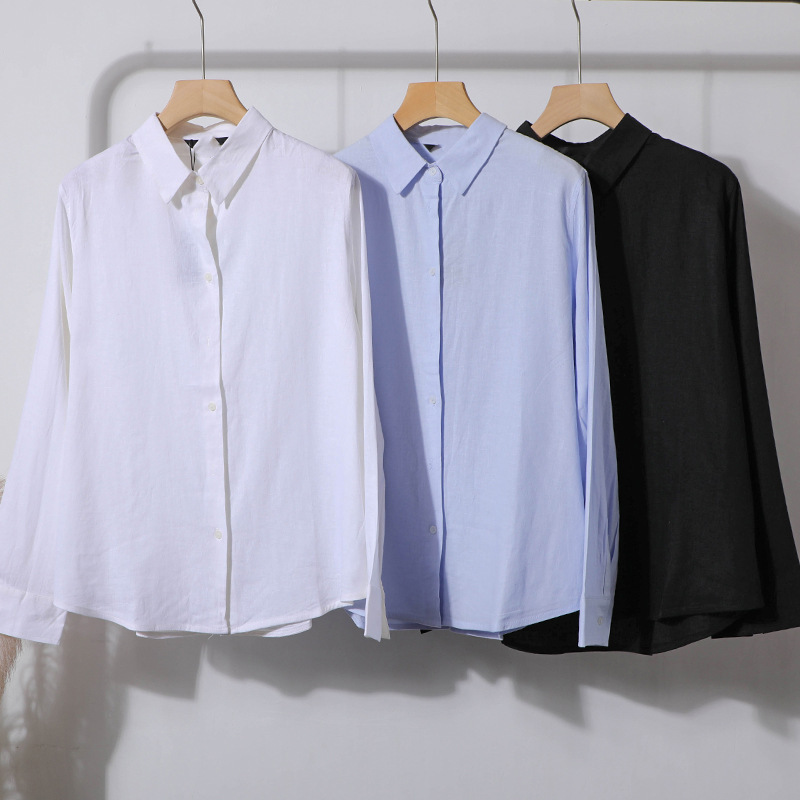 Spanish Women's Lightweight Linen Breathable Long-Sleeve Casual Shirt 2317 Spanish Women's Lightweight Linen Breathable Long-Sleeve Casual Shirt 2317