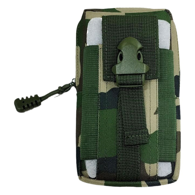 Multi-functional camouflage large capacity mobile phone bag, outdoor sports tactical waist bag, leisure card coin bag wholesale