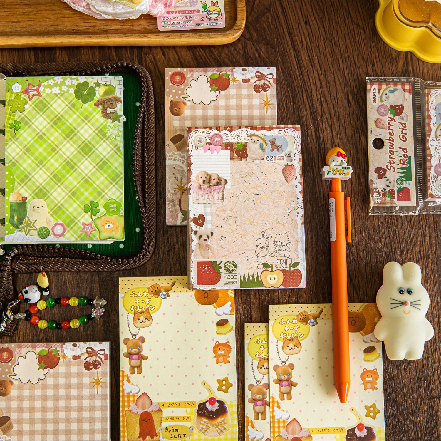 Sugar Poetry Antiguo Libro de notas de viento temprano Placa de arco iris Collage de elementos pequeños Estilo de cuentas de mano Material de base Papel de mensajes de notas