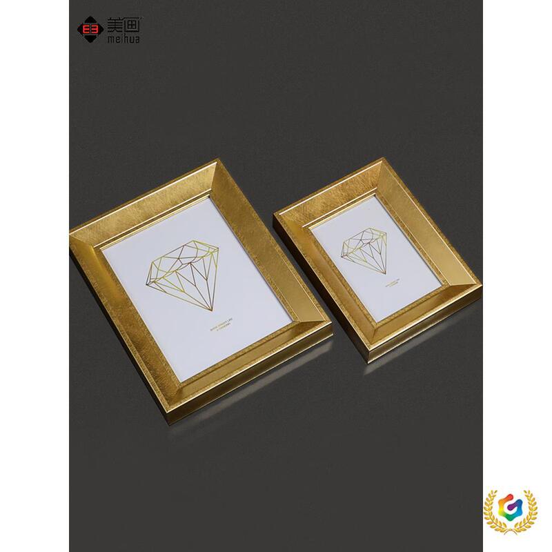 Ψgolden Light Luxury Photo Frame Display Stand Creative Nordic Modern Minimalist 6 7 8 10inch Photo Frame Set