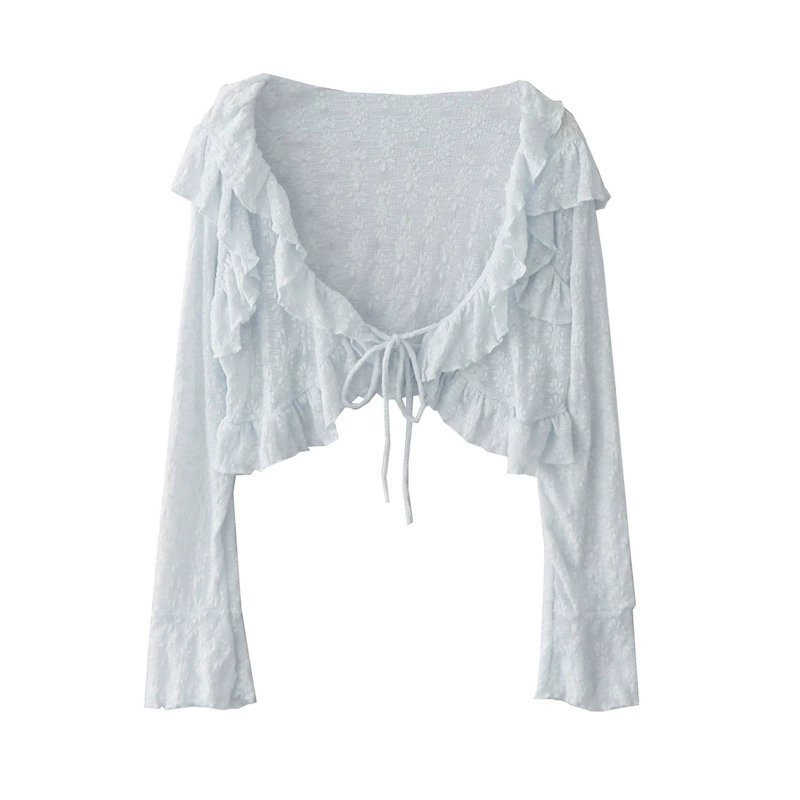Spring lace cardigan, комплект, французский стиль, флористический принт, утягивающий эффект
