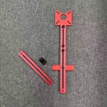 跨境铝合金木工铣圆器用修边铣圆定位尺圆孔开槽定位器带靠山工具