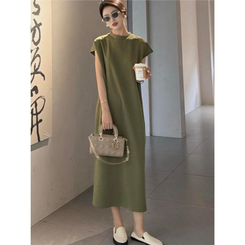 Shenzhen Nanyou Dopamine Green dress Design High-end Goddess Style Pear-shaped Figure French Straight Dress