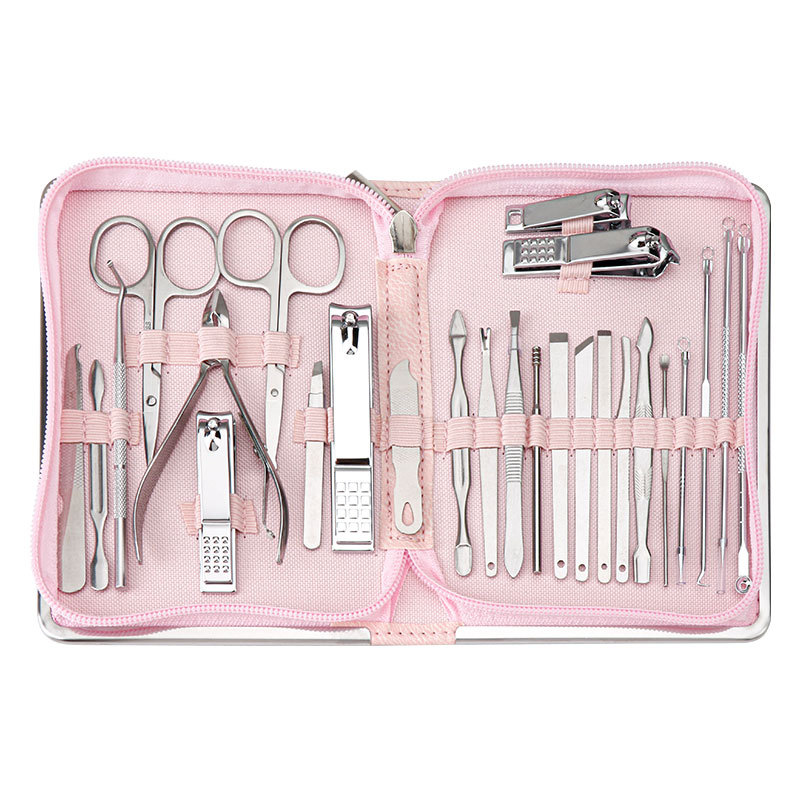 Nail Clippers traje 26 unidades cortaúñas conjunto completo herramientas de uñas pedicura cuchillo hogar damas cortaúñas traje al por mayor