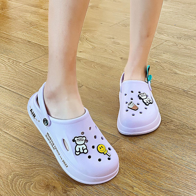 Eva Dong Dong zapatos para mujeres de verano nuevos estudiantes coreanos vestidos de enfermería bolsa suave antideslizante zapatillas de playa al por mayor