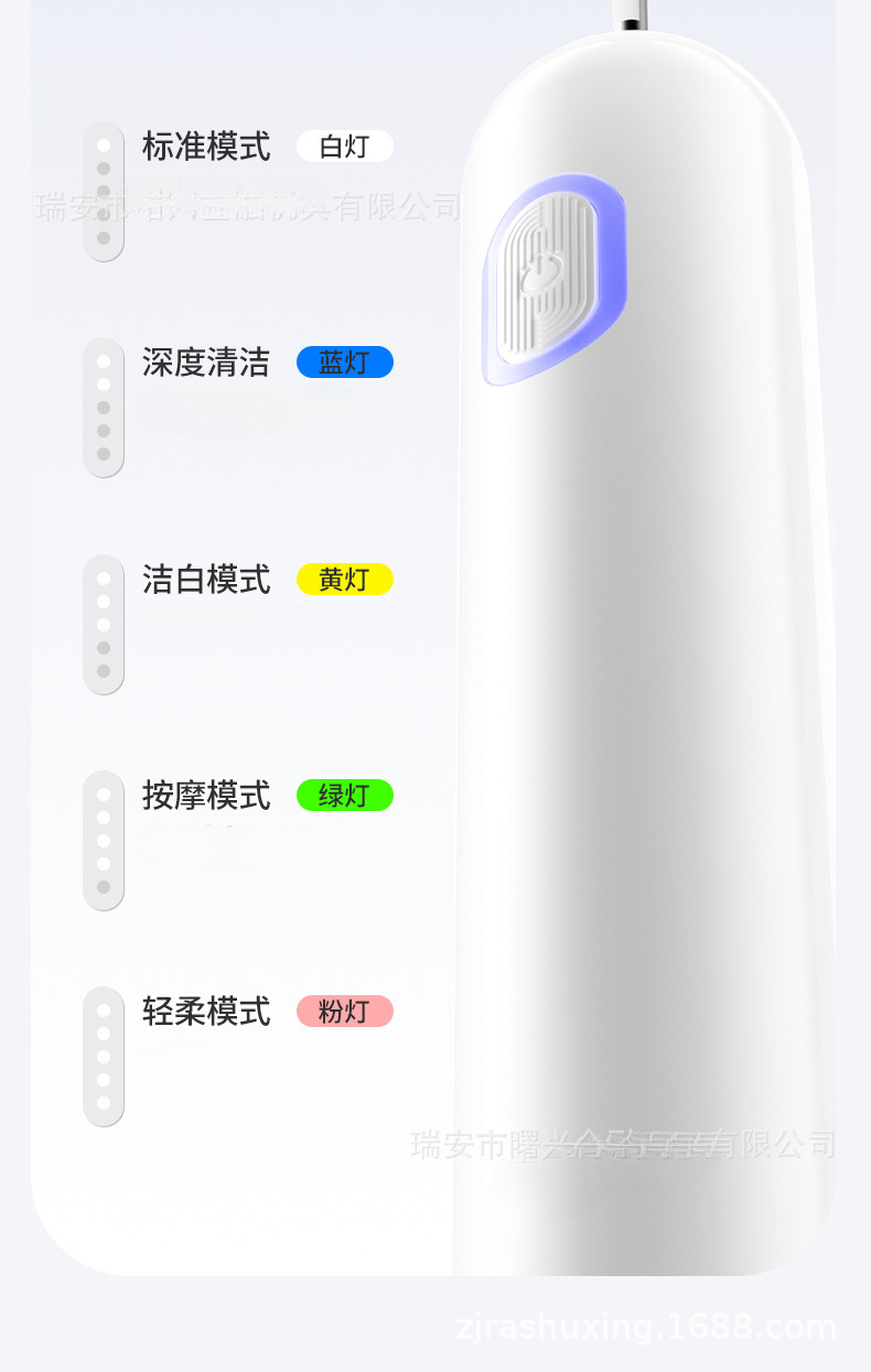 Electric toothbrush sonic rechargeable soft bristle