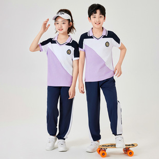 Guoguo's Kindergarten Uniform, Primary School Student Class Uniform, Summer Kidsren's School Uniform, Graduation Photo, Preppy Style Sports T-Shirt