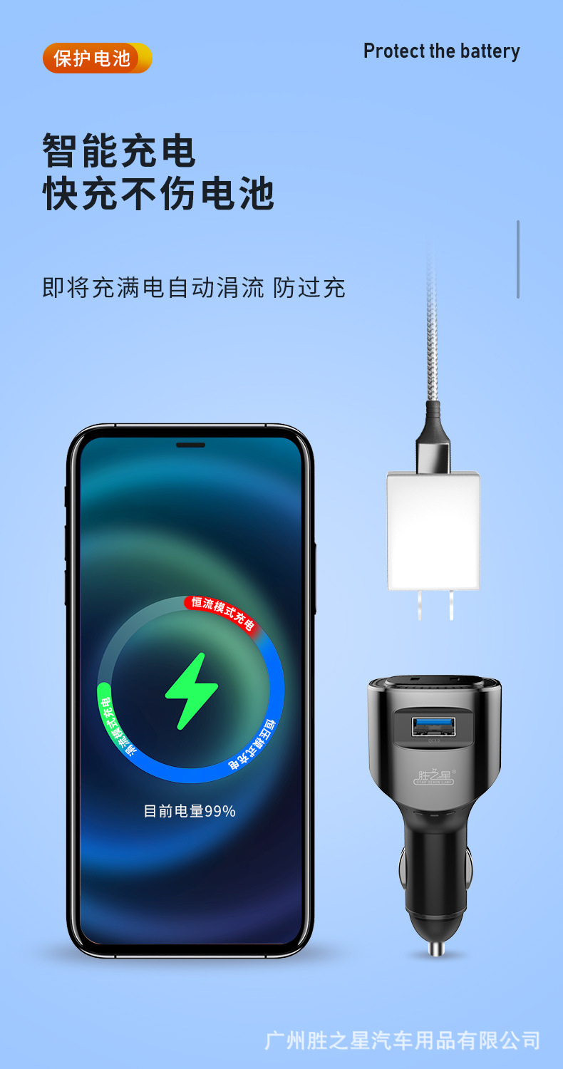 Car inverter charger 12V24V conversion 220V multifunctional car socket converter plug