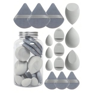 Floating bottle puff suit egg box puff suit 12 14 15 piece set makeup egg beauty egg suit