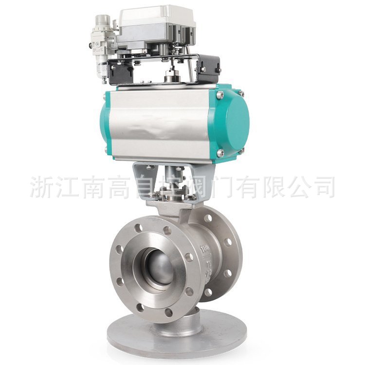 VQ647F-16P气动 法兰硬密封调节切断阀气动V型法兰球阀