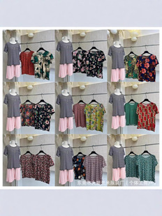 Middle-Aged and Elderly Short-Sleeved T-Shirts for Mothers Wholesale Tops and Bottoming Shirts 2025 Summer Large Size New Round Neck T-Shirts