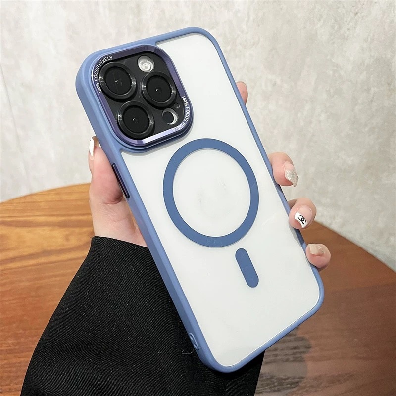 iPhone17promax対応 外貿向け メタルフレーム マグネット式スマホケース Apple 16PC 耐衝撃保護カバー 15