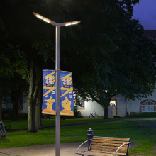 厂家直销现代简约LED路灯 单双臂道路照明市政市电路灯