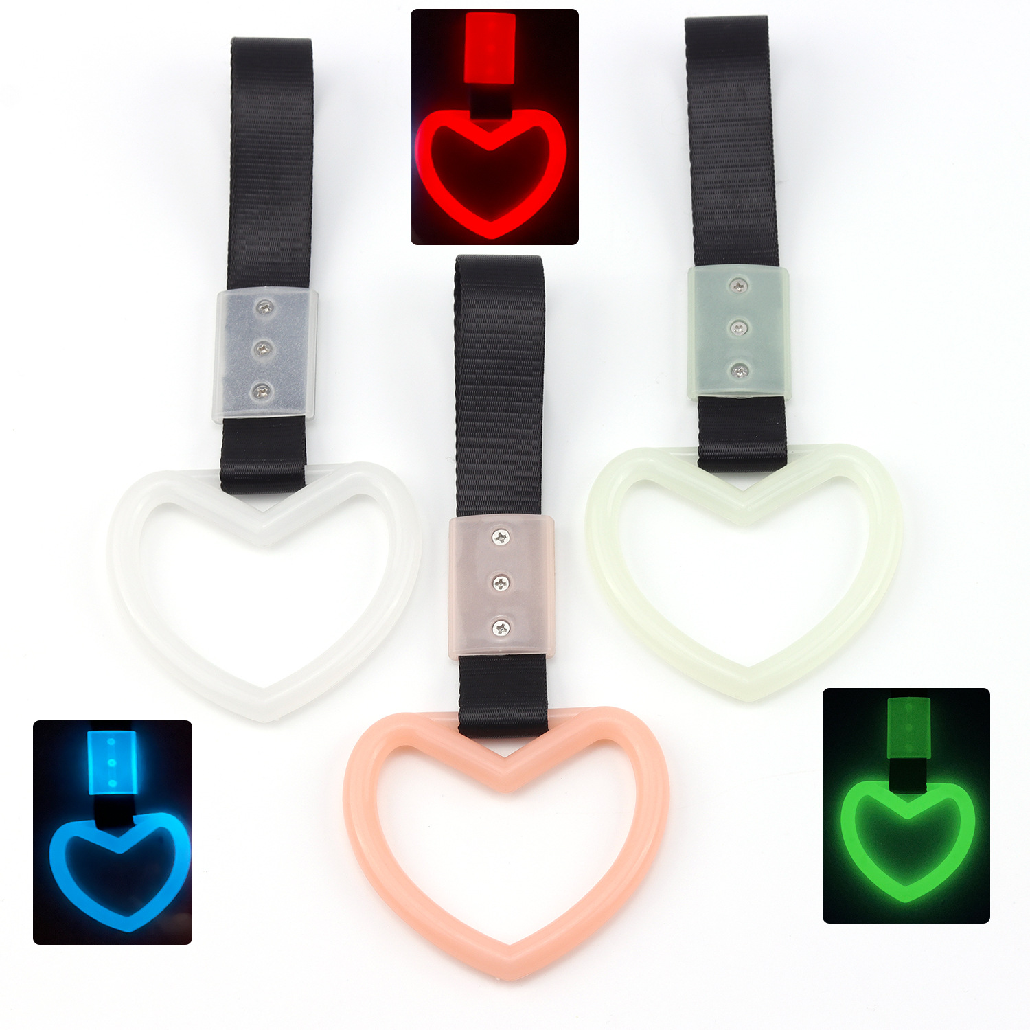 Amazon Cross-Border Factory Direct Sales Car Decoration Heart-Shaped Pull-Tab Car Interior Hanging Accessory Modified Car Pendant