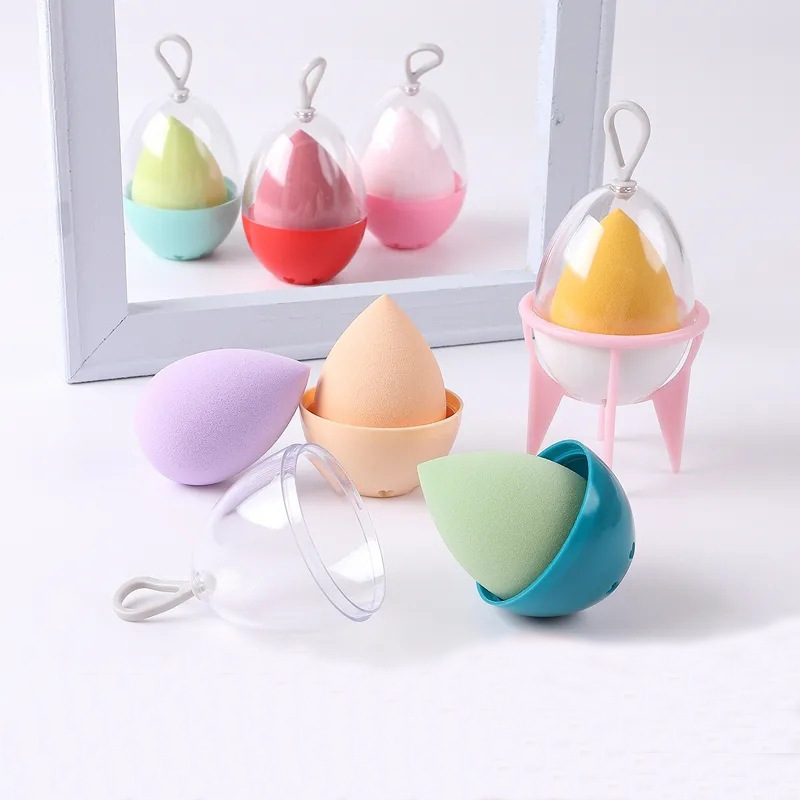 Esponja de maquillaje transfronteriza con forma de huevo, sin látex, en forma de calabaza, gota de agua, esponja de maquillaje en ángulo, huevo de belleza