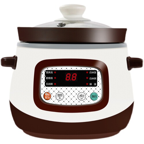 Casserole stew pot household high temperature resistant ceramic pot small plug-in electric soup pot clay pot rice casserole mini crock pot soup pot